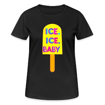 Période glaciaire - T-shirt respirant Femme - noir - Devant - AI Model Female 172 light (172cm)