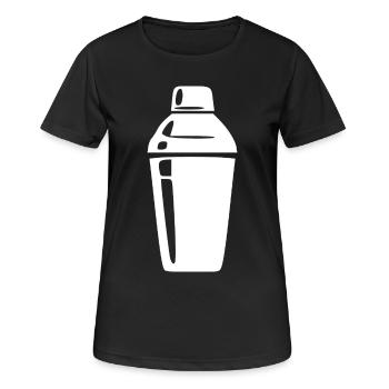 Barman de cadeaux Shaker Shaker Cocktail Bar - T-shirt respirant Femme - noir - Devant - AI Model Female 172 light (172cm)