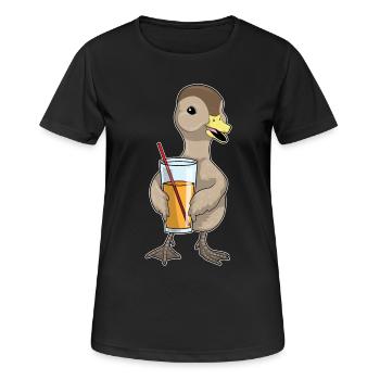 Ente Saft - Frauen T-Shirt atmungsaktiv - Schwarz - Vorne - AI Model Female 172 light (172cm)