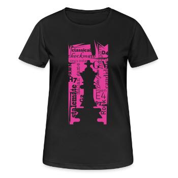 Chess King scratch rose - Chess Players Club - T-shirt respirant Femme - noir - Devant - AI Model Female 172 light (172cm)