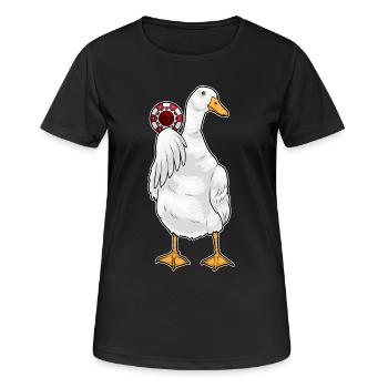 Duck Poker Jetons de poker - T-shirt respirant Femme - noir - Devant - AI Model Female 172 light (172cm)