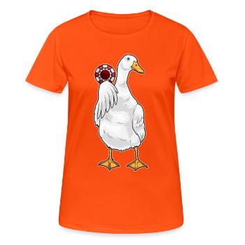Duck Poker Jetons de poker - T-shirt respirant Femme - orange néon - Devant - AI Model Female 172 dark (172cm)