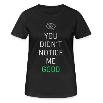 Équipe technique théâtrale Technicien de scène Son - T-shirt respirant Femme - noir - Devant - AI Model Female 172 light (172cm)
