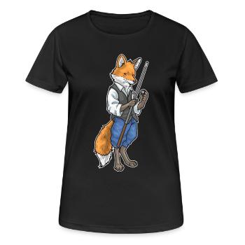 Fox Billiard Cue Sport - T-shirt respirant Femme - noir - Devant - AI Model Female 172 light (172cm)