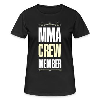 Mma Crew - Frauen T-Shirt atmungsaktiv - Schwarz - Vorne - AI Model Female 172 light (172cm)