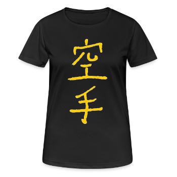 Karaté en japonais - BUDO Arts Martiaux - T-shirt respirant Femme - noir - Devant - AI Model Female 172 light (172cm)
