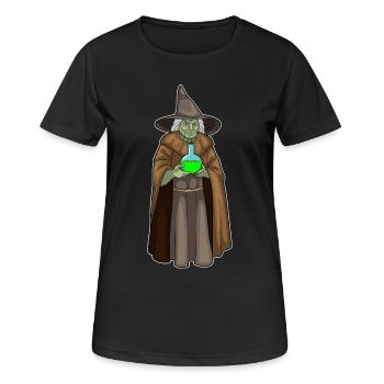 Potion magique d’Halloween de sorcière - T-shirt respirant Femme - noir - Devant - AI Model Female 172 light (172cm)