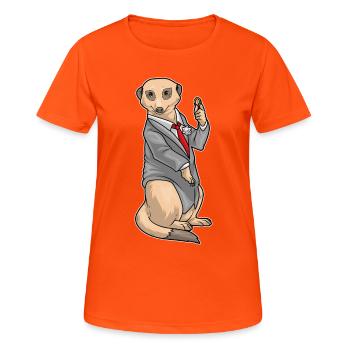 Suricate Marié Alliance Bague Mariage - T-shirt respirant Femme - orange néon - Devant - AI Model Female 172 dark (172cm)