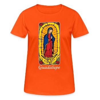 Guadeloupe (dark) - Women's Breathable T-Shirt - neon orange - Front - AI Model Female 172 dark (172cm)
