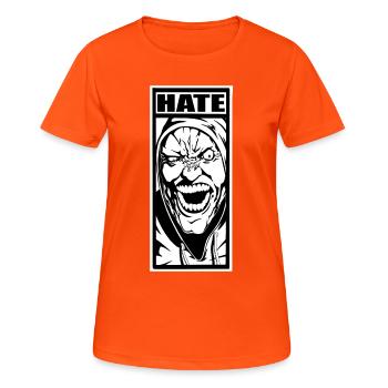 Hass - Frauen T-Shirt atmungsaktiv - Neonorange - Vorne - AI Model Female 172 dark (172cm)