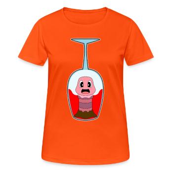 Wurm Red Wine - Women's Breathable T-Shirt - neon orange - Front - AI Model Female 172 dark (172cm)