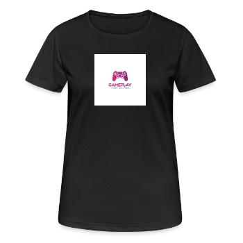 Gameplay Gradient Controller - Frauen T-Shirt atmungsaktiv - Schwarz - Vorne - AI Model Female 172 light (172cm)