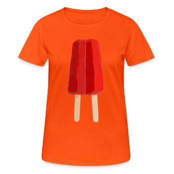 Together - Frauen T-Shirt atmungsaktiv - Neonorange - Vorne - AI Model Female 172 dark (172cm)