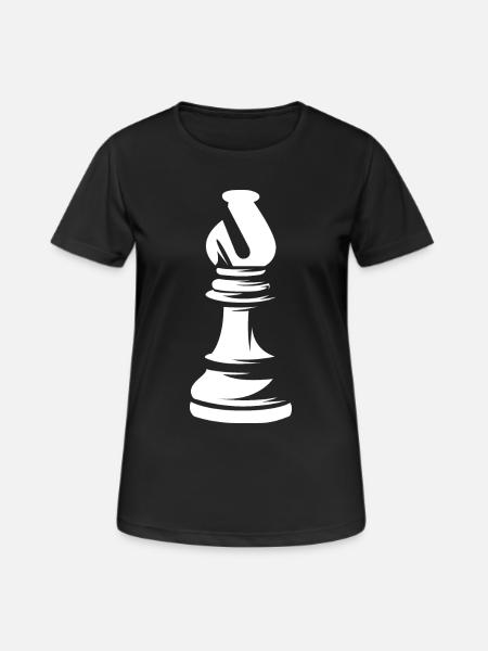 Bishop Bishop Chess Figure Chess Symbol Graphic - Women's Breathable T-Shirt - black