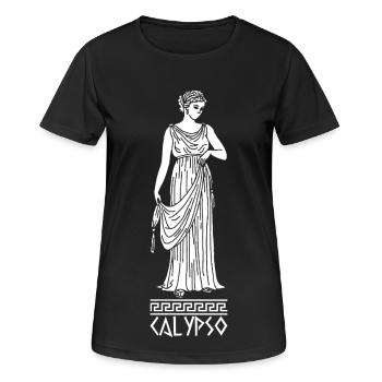 Calypso (blanc) - T-shirt respirant Femme - noir - Devant - AI Model Female 172 light (172cm)