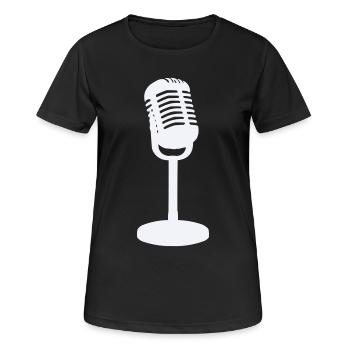 Microphone - Women's Breathable T-Shirt - black - Front - AI Model Female 172 light (172cm)