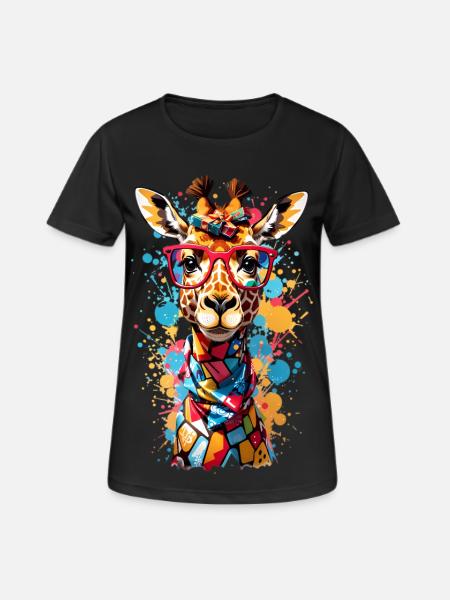 Girafe cool - T-shirt respirant Femme - noir