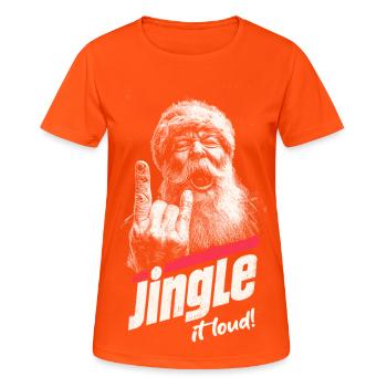 Faites-le vibrer fort - T-shirt respirant Femme - orange néon - Devant - AI Model Female 172 dark (172cm)