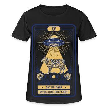 Lustiges Meme, Verlierer, wir machen Po-Sachen - Frauen T-Shirt atmungsaktiv - Schwarz - Vorne - AI Model Female 172 light (172cm)