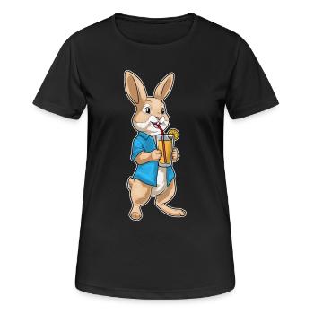 Hase Saft - Frauen T-Shirt atmungsaktiv - Schwarz - Vorne - AI Model Female 172 light (172cm)