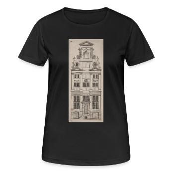 Bâtiment néerlandais - T-shirt respirant Femme - noir - Devant - AI Model Female 172 light (172cm)