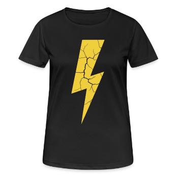 Lightning Lightning Thunderstorm Current Storm - Women's Breathable T-Shirt - black - Front - AI Model Female 172 light (172cm)
