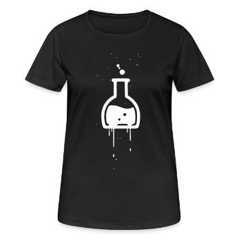 Gouttes de bouteilles de potion magiques - T-shirt respirant Femme - noir - Devant - AI Model Female 172 light (172cm)