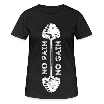 T-shirt d’entraînement No Cap No Gain Gym Sport Fitness - T-shirt respirant Femme - noir - Devant - AI Model Female 172 light (172cm)