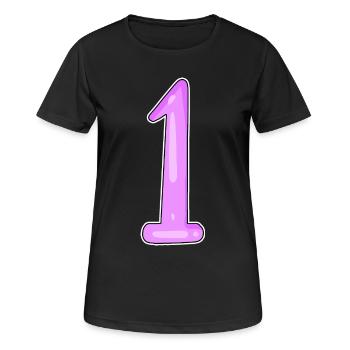 1 Gagnant - T-shirt respirant Femme - noir - Devant - AI Model Female 172 light (172cm)