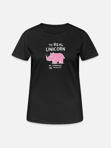Unicorn without glitter - Women's Breathable T-Shirt - black
