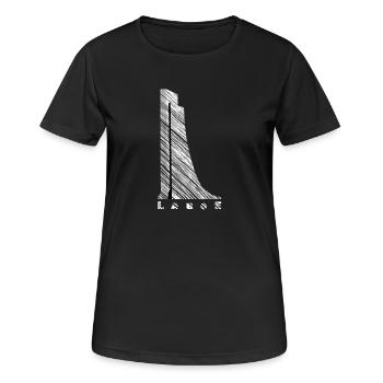Mémorial moderne de Laboe – Conception maritime de la mer Baltique - T-shirt respirant Femme - noir - Devant - AI Model Female 172 light (172cm)