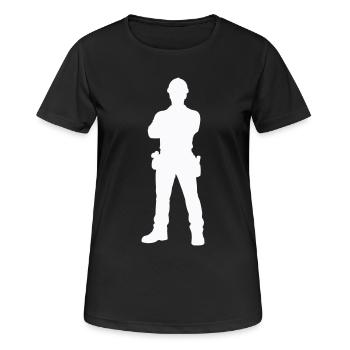 Construction Worker Construction Silhouette - Women's Breathable T-Shirt - black - Front - AI Model Female 172 light (172cm)
