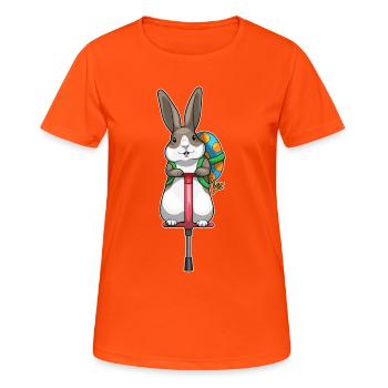 Bunny Easter Fitness - T-shirt respirant Femme - orange néon - Devant - AI Model Female 172 dark (172cm)