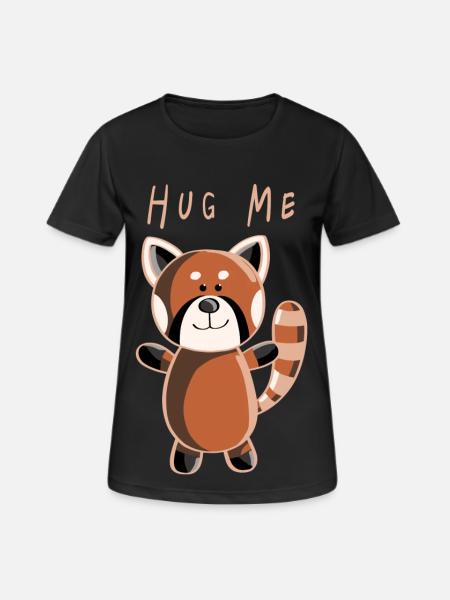 Hug Me Red Panda - Pandas - Animal - Animals - Women's Breathable T-Shirt - black