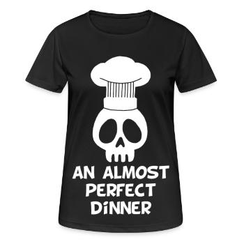 An almost perfect dinner - Women's Breathable T-Shirt - black - Front - AI Model Female 172 light (172cm)