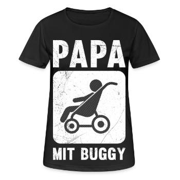 Futur papa PAPA AVEC UNE POULET Drôle - T-shirt respirant Femme - noir - Devant - AI Model Female 172 light (172cm)
