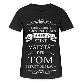 Sa Majesté le Tom entre dans la pièce - T-shirt respirant Femme - noir - Devant - AI Model Female 172 light (172cm)