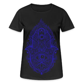 Spirituality Meditation Lotus Flower Geometry - Women's Breathable T-Shirt - black - Front - AI Model Female 172 light (172cm)