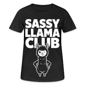 Club de Lama Sassy Lama Lama coquin - T-shirt respirant Femme - noir - Devant - AI Model Female 172 light (172cm)