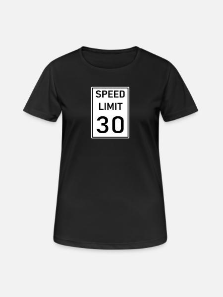 Speed Limit 30 - Women's Breathable T-Shirt - black