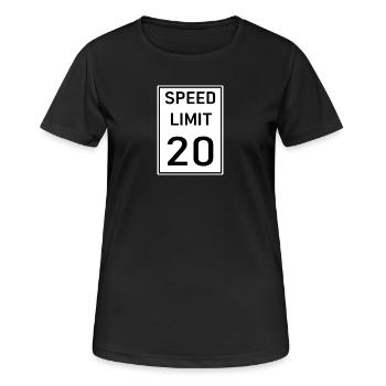 Spped limit - T-shirt respirant Femme - noir - Devant - AI Model Female 172 light (172cm)