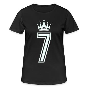 7_krone- - Frauen T-Shirt atmungsaktiv - Schwarz - Vorne - AI Model Female 172 light (172cm)