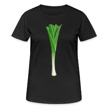 Leek Young Vegetables Teenage Adolescent Boy - Women's Breathable T-Shirt - black - Front - AI Model Female 172 light (172cm)