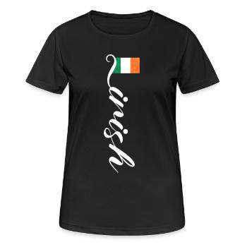 Irlande - T-shirt respirant Femme - noir - Devant - AI Model Female 172 light (172cm)