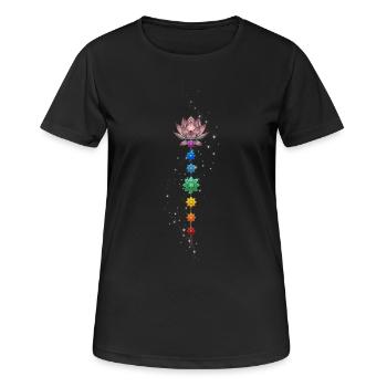 Align your heart with the source. - Women's Breathable T-Shirt - black - Front - AI Model Female 172 light (172cm)