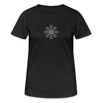 Schneeflocken-Ornament - Frauen T-Shirt atmungsaktiv - Schwarz - Vorne - AI Model Female 172 light (172cm)