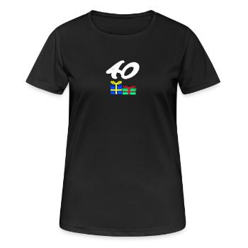 gratulieren, 40 Geschenke bunt - Frauen T-Shirt atmungsaktiv - Schwarz - Vorne - AI Model Female 172 light (172cm)