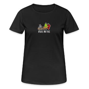 Legasthenie Legastheniker Dyslexic fruit flies - Frauen T-Shirt atmungsaktiv - Schwarz - Vorne - AI Model Female 172 light (172cm)