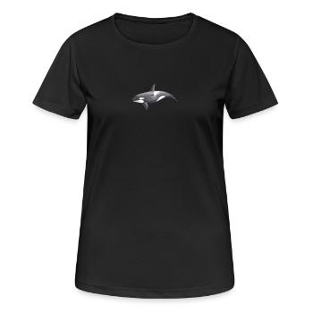 Orca – Meeresbewohner, Illustration, 2022 - Frauen T-Shirt atmungsaktiv - Schwarz - Vorne - AI Model Female 172 light (172cm)