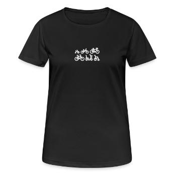 Evolution Radfahren Radrennen Rennrad Fahrrad - Frauen T-Shirt atmungsaktiv - Schwarz - Vorne - AI Model Female 172 light (172cm)